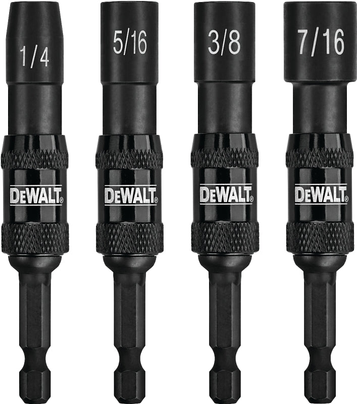 DEWALT DEWALT DWPVTDRV Nut Driver Set, 4-Piece, Pivoting, Steel, Magnesium Phosphate TOOLS DEWALT