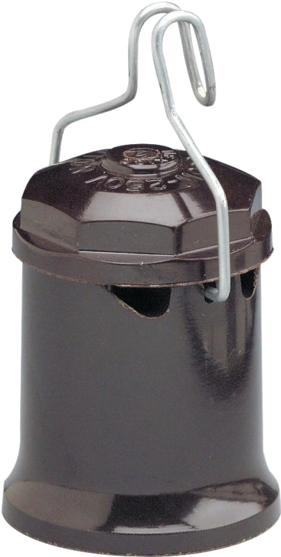 LEVITON Leviton 167 Lamp Holder, 250 V, 660 W, Copper Contact, Phenolic Housing Material, Black ELECTRICAL LEVITON