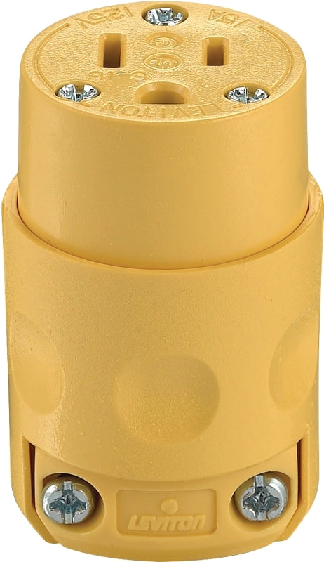LEVITON Leviton 000-515CV-000 Electrical Connector, Straight Blade, 15/64 to 21/32 in, 2-Pole, 15 A, 125 V, NEMA: NEMA 5-15R ELECTRICAL LEVITON
