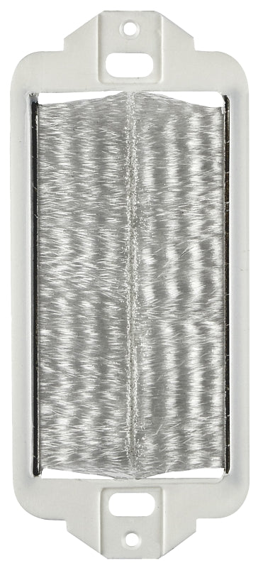 LEVITON Leviton 41075-DBW Brush Pass-through Insert, Plastic, White ELECTRICAL LEVITON