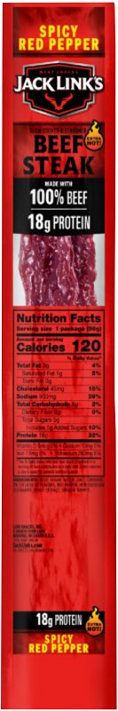 MIDWEST DISTRIBUTION Jack Link's 10000034716 Beef Steak, Spicy Red Pepper, 2 oz HOUSEWARES MIDWEST DISTRIBUTION
