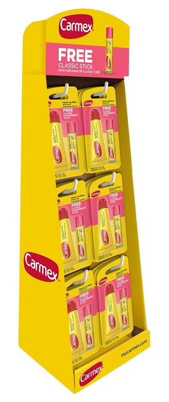 LIL DRUG STORE PRODUCTS CARMEX DISPLAY 6 PEG 48PCS