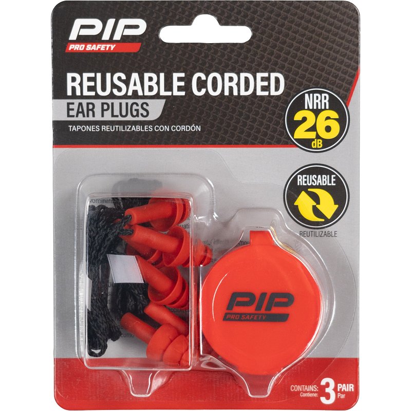 BOSS MFG Boss PRO22403 Reusable Ear Plugs, Tri-Flange