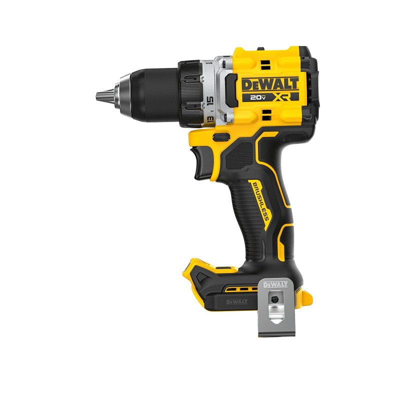 DEWALT DEWALT MAX XR DCD801B Cordless Drill/Driver, Tool Only, 20 V, 1/2 in Chuck, Ratcheting Chuck, Includes: (1) Belt Hook