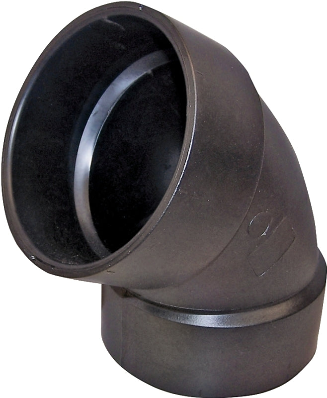 IPEX USA LLC-CANPLAS Canplas 102601BC Pipe Elbow, 1-1/2 in, Hub, 60 deg Angle, ABS, Black LAWN & GARDEN IPEX USA LLC-CANPLAS