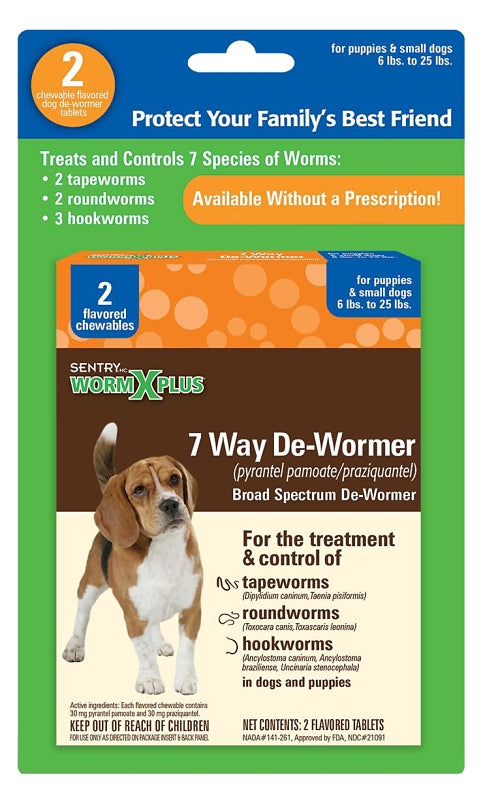 SENTRY Sentry 3930 Dewormer, Tablet, 2 Count PET & WILDLIFE SUPPLIES SENTRY