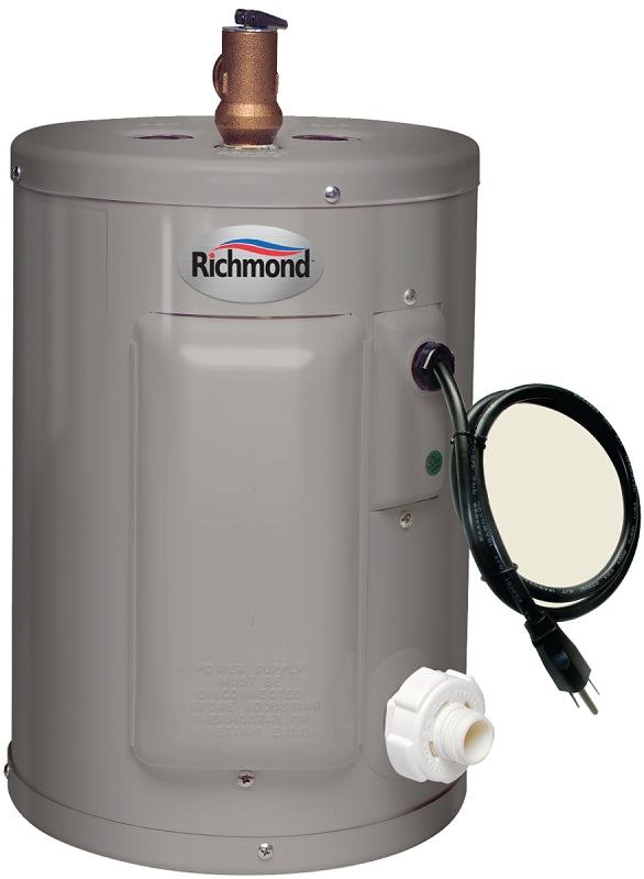 RICHMOND Richmond Essential Series 6EP2-1 Electric Water Heater, 120 V, 1440 W, 2.5 gal Tank, Wall Mounting, Stainless Steel