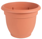 BLOEM Bloem 20-56112 Planter, 12 in Dia, 10-1/4 in H, 13 in W, Round, Plastic, Terra Cotta