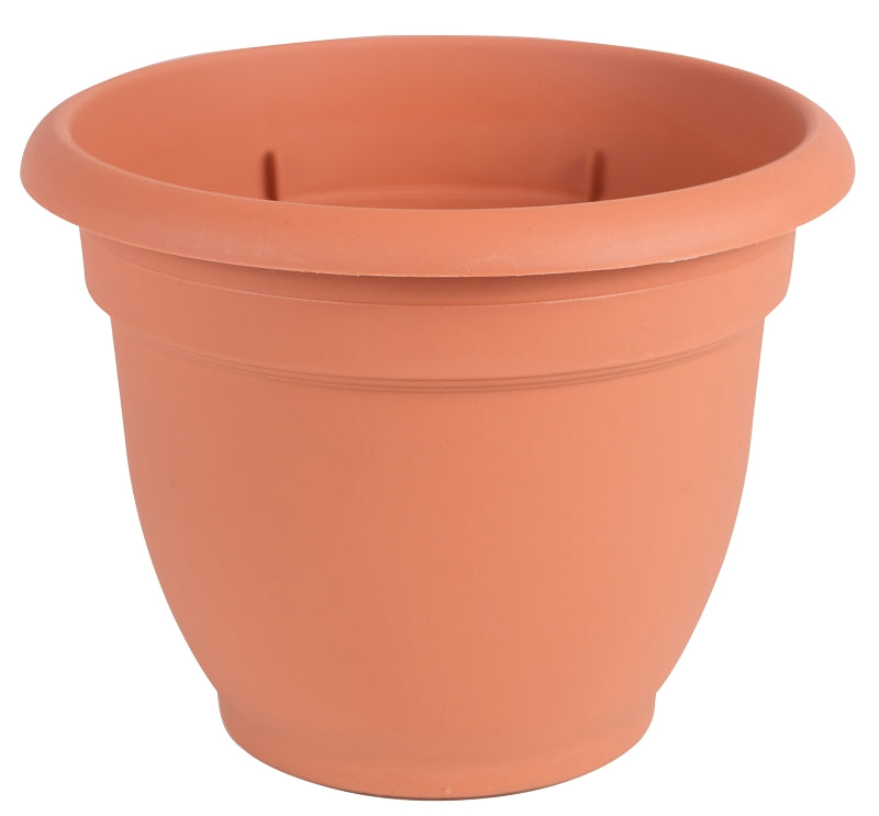 BLOEM Bloem 20-56112 Planter, 12 in Dia, 10-1/4 in H, 13 in W, Round, Plastic, Terra Cotta
