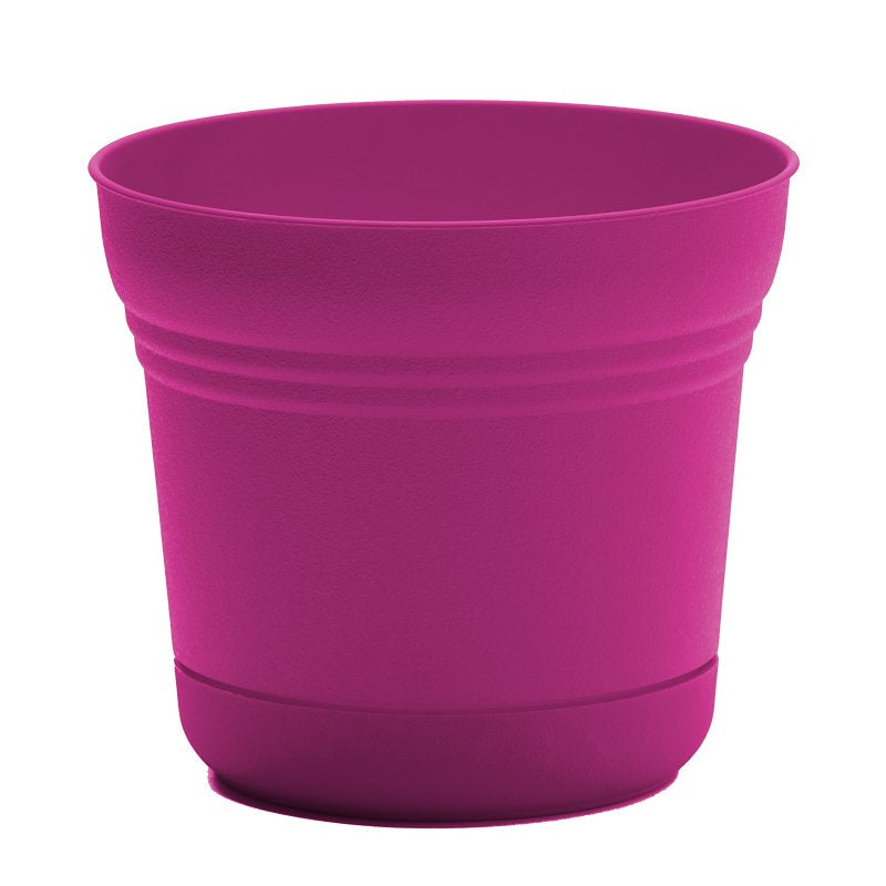 BLOEM Bloem Saturn Series SP0515 Planter, 5 in Dia, 4-1/2 in H, Round, Plastic, Fuchsia LAWN & GARDEN BLOEM