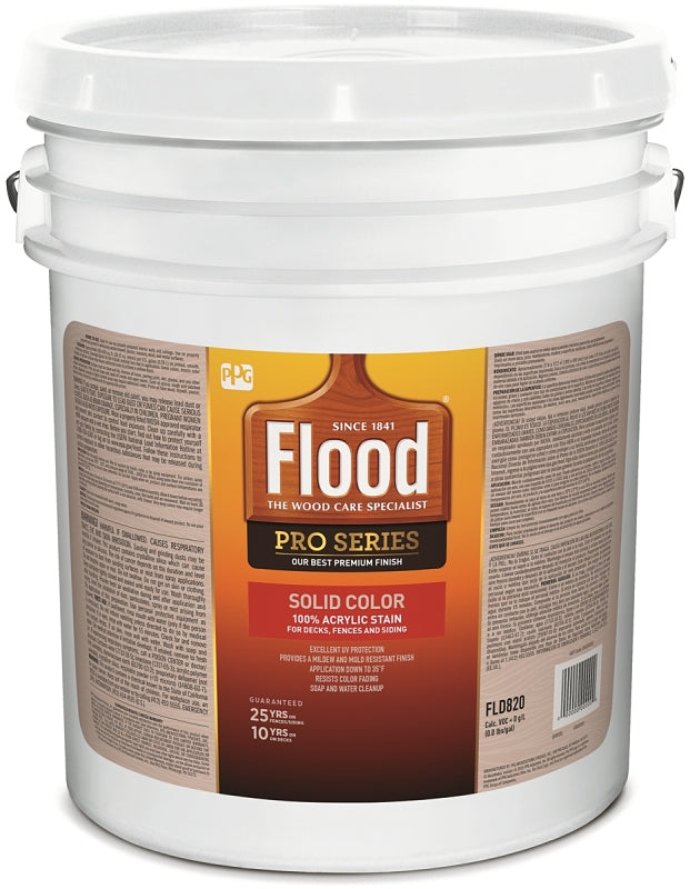 FLOOD Flood FLD820-05 Wood Stain, White, Liquid, 5 gal
