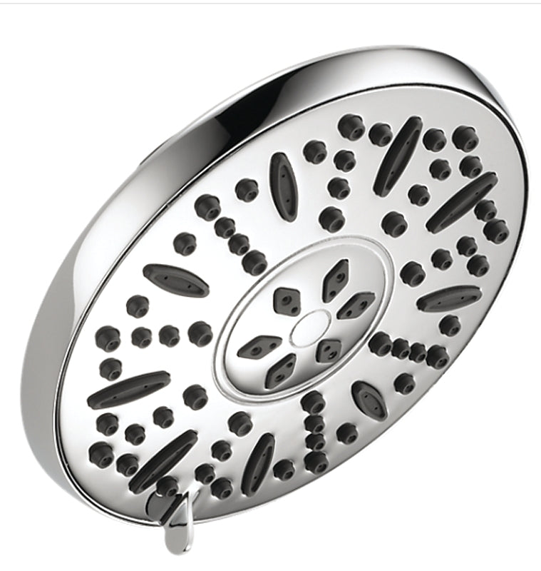 PEERLESS FAUCET Peerless 76367C Shower Head, Round, 1.75 gpm, 1/2 in Connection, IPS, 3-Spray Function, ABS, Chrome, 7-1/2 in W