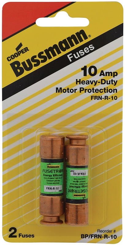 BUSSMANN Bussmann FRN-R Series BP/FRN-R-10 Fuse, 10 A, 250 V, 20, 200 kA Interrupt, RK5, Cartridge, Time Delay Fuse ELECTRICAL BUSSMANN