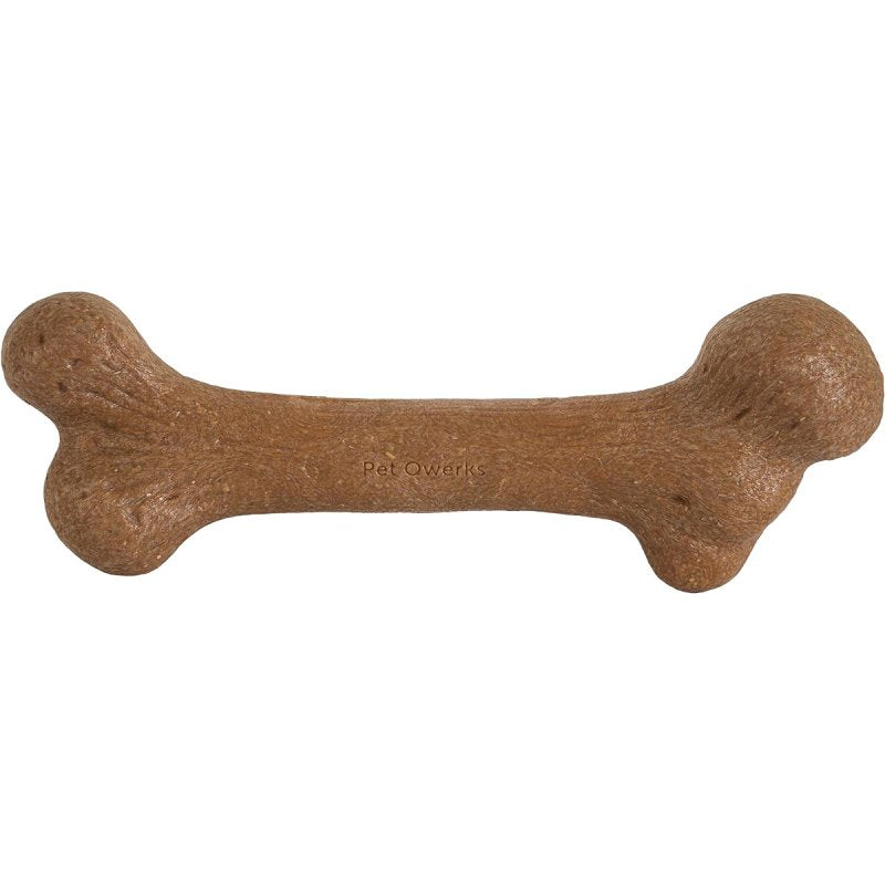BARKBONE Petmate BarkBone 36036 Dog Toy, M, Peanut Butter, Chew Toy, Natural Instincts Infused Wood Dinosaur, Nylon