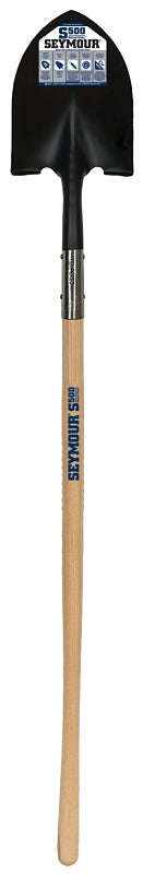 SEYMOUR Seymour 49344 Shovel, Double-Rivet Closed Back, 59 in OAL, 9-1/2 in W Blade, 14 ga, Steel Blade, Hardwood Handle