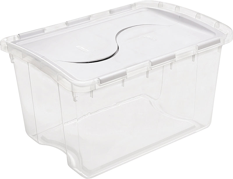 STERILITE Sterilite 19148006 Storage Box, Plastic, Clear/White, 22-3/8 in L, 15-7/8 in W, 13-1/8 in H HOUSEWARES STERILITE
