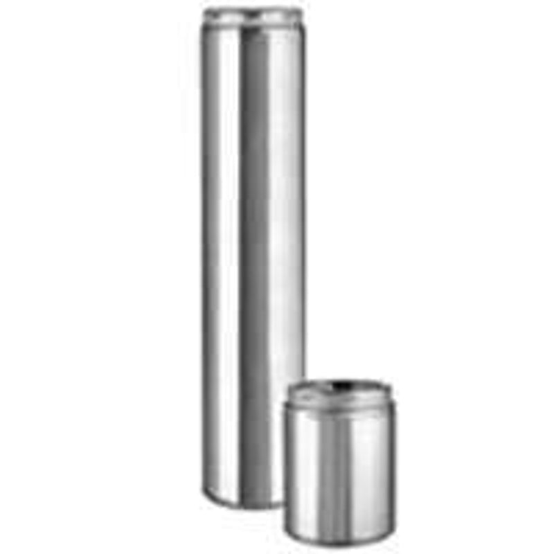 SELKIRK Selkirk 208148U Chimney Pipe, 8 in ID, 10 in OD, 48 in L, Stainless Steel, Includes: Twist-Lock Coupler PLUMBING, HEATING & VENTILATION SELKIRK