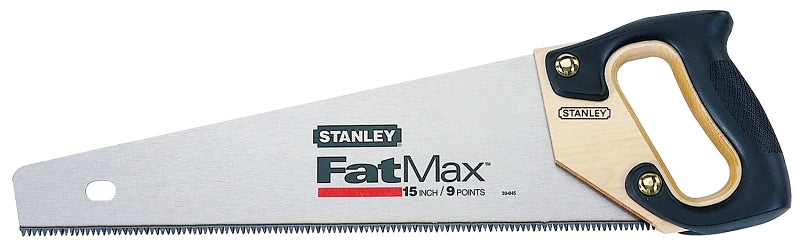 STANLEY TOOLS STANLEY 20-045 Handsaw, 15 in L Blade, 8 TPI, Carbon Steel Blade, Ergonomic Handle, Rubber/Wood Handle TOOLS STANLEY TOOLS