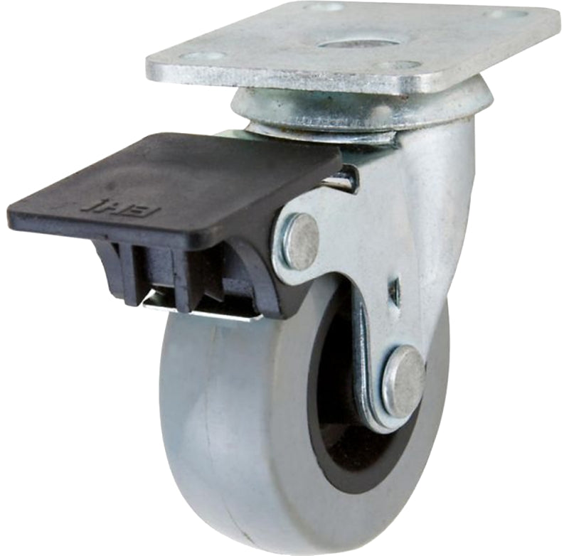 SHEPHERD Shepherd Hardware G1 Series 3542 Swivel Caster with Brake, 2 in Dia Wheel, TPU Wheel, Gray, 88 lb HARDWARE & FARM SUPPLIES SHEPHERD