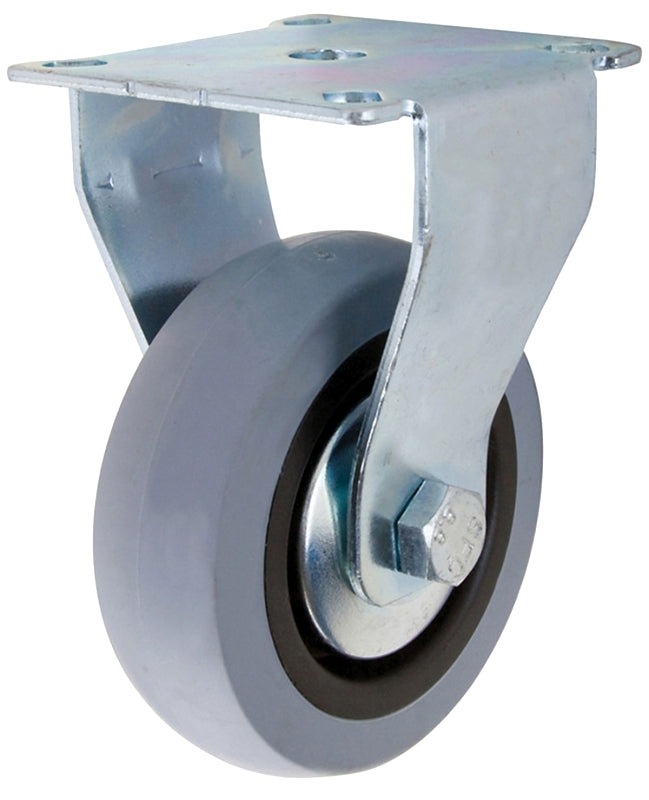 SHEPHERD Shepherd Hardware G1 Series 3547 Rigid Caster, 3 in Dia Wheel, TPR Wheel, Gray, 121 lb