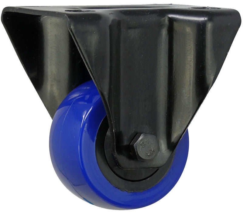 SHEPHERD Shepherd Hardware 3656 Rigid Caster, 2 in Dia Wheel, TPU Wheel, Black/Blue, 135 lb, Polypropylene Housing Material HARDWARE & FARM SUPPLIES SHEPHERD