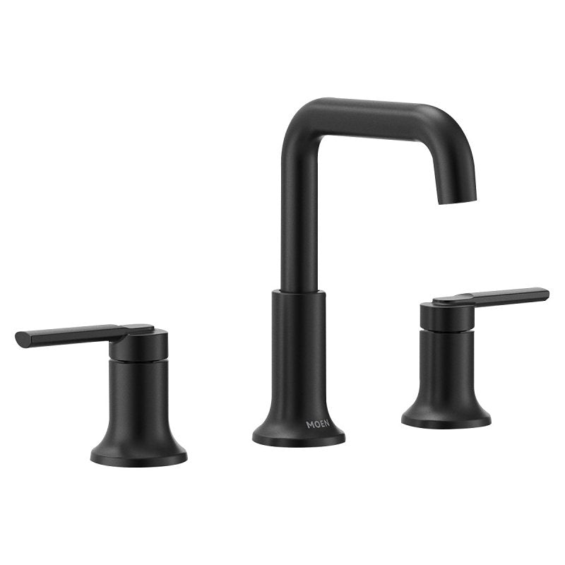 MOEN Moen Zyla Series 84142BL Bathroom Faucet, 1.2 gpm, 2-Faucet Handle, 3-Faucet Hole, Metal/Plastic/Stainless Steel
