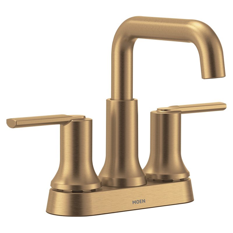 MOEN Moen Zyla Series 84141BZG Bathroom Faucet, 1.2 gpm, 2-Faucet Handle, 3-Faucet Hole, Metal/Plastic/Stainless Steel