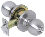 TELL MANUFACTURING Tell Manufacturing Empire Series CL100008 Entry Knob, Satin Chrome, Steel, C Keyway, 2 Grade