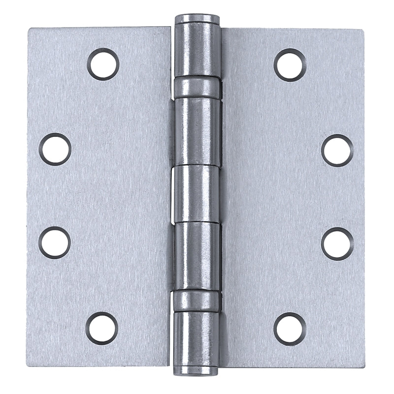 TELL MANUFACTURING Tell Manufacturing HG100004 Square Corner Door Hinge, Steel, Satin Chrome