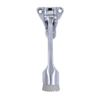 TELL MANUFACTURING Tell Manufacturing DT100008 Door Holder, 4 in L, 4-1/8 in H, Aluminum/Rubber, Satin Chrome
