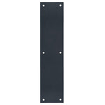 TELL MANUFACTURING Tell Manufacturing DT101944 Push Plate, 15 in L, 3-1/2 in W, 0.05 ga Gauge, Stainless Steel, Matte Black