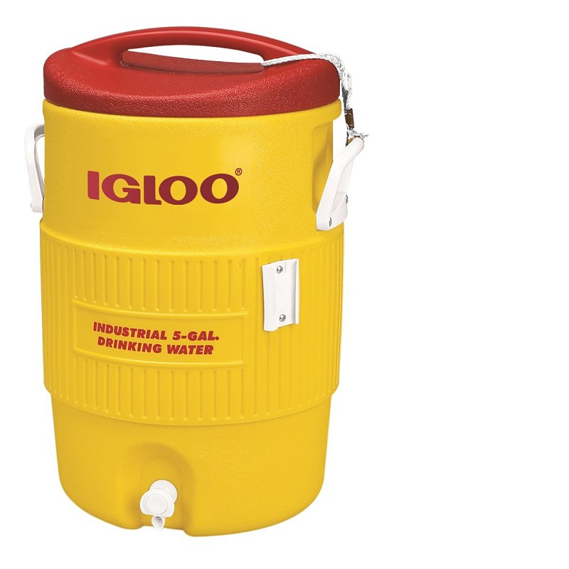 IGLOO Igloo 400 Series 00451 Water Cooler with Tap, 5 gal Cooler, Plastic, Red/Yellow OUTDOOR LIVING & POWER EQUIPMENT IGLOO