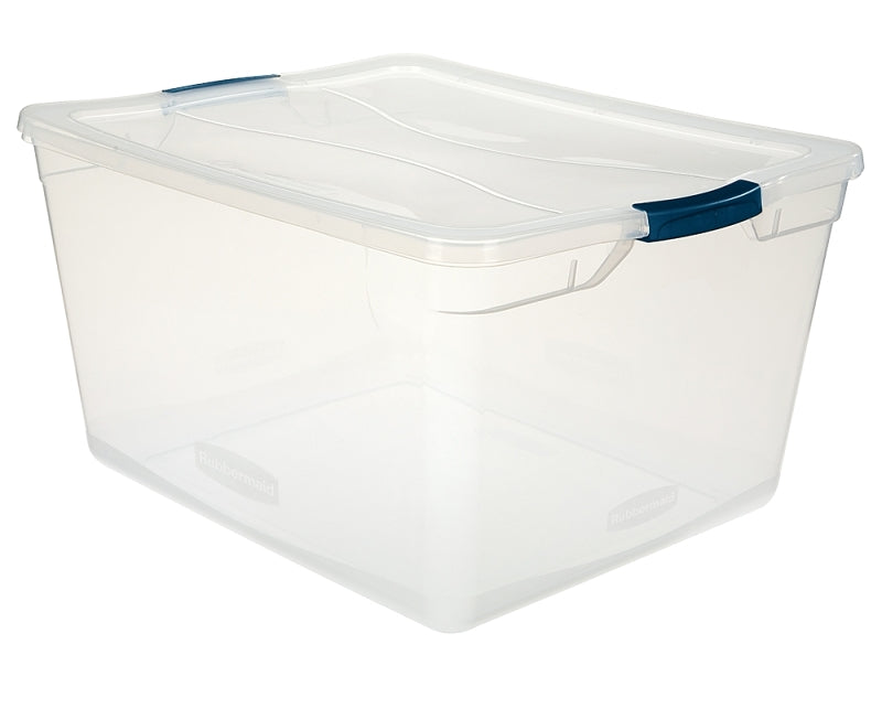 RUBBERMAID Rubbermaid RMCC710000 Storage Tote, Plastic, Clear, 23-1/2 in L, 18-5/8 in W, 12-1/4 in H HOUSEWARES RUBBERMAID