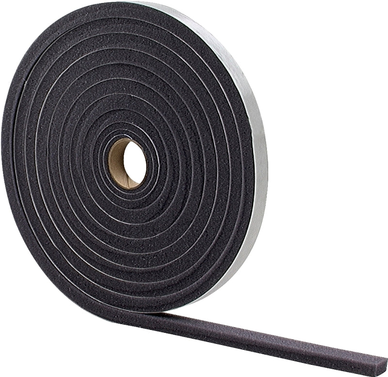 M-D M-D 02055 Foam Tape, 3/8 in W, 17 ft L, 3/16 in Thick, Gray