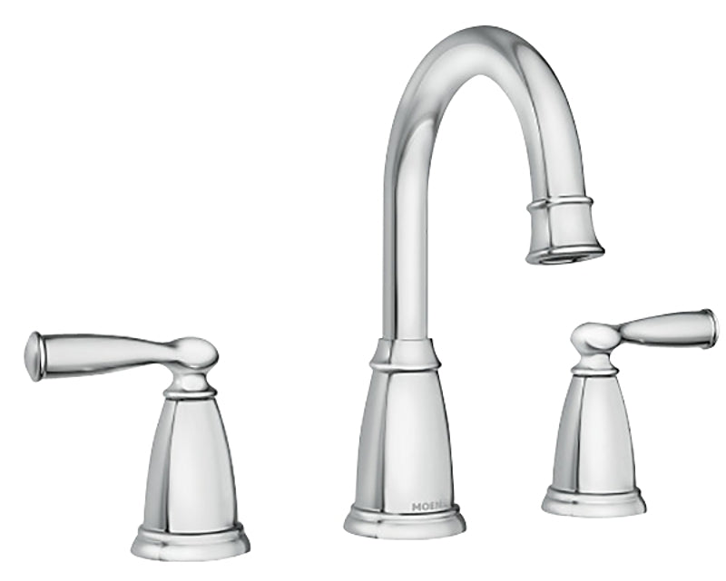 MOEN Moen Banbury Series 84947 Bathroom Faucet, 1.2 gpm, 2-Handle, 3-Faucet Hole, Metal, Chrome, Lever Handle