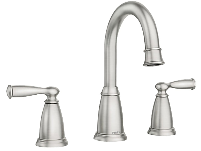 MOEN Moen Banbury 84947SRN Widespread Bathroom Faucet, 1.2 gpm, 2-Handle, 3-Faucet Hole, Metal, Brushed Nickel PLUMBING, HEATING & VENTILATION MOEN