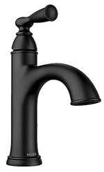 MOEN Moen Banbury Series 84945BL Bathroom Faucet, 1.2 gpm, 1-Handle, Zinc, Matte Black, 4 in Faucet Centers