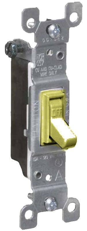 LEVITON Leviton M25-01451-2IM Series Switch, Ivory, 15 A, 120 V, Push-In Terminal, 4.2 in L x 1.31 in W Dimension ELECTRICAL LEVITON