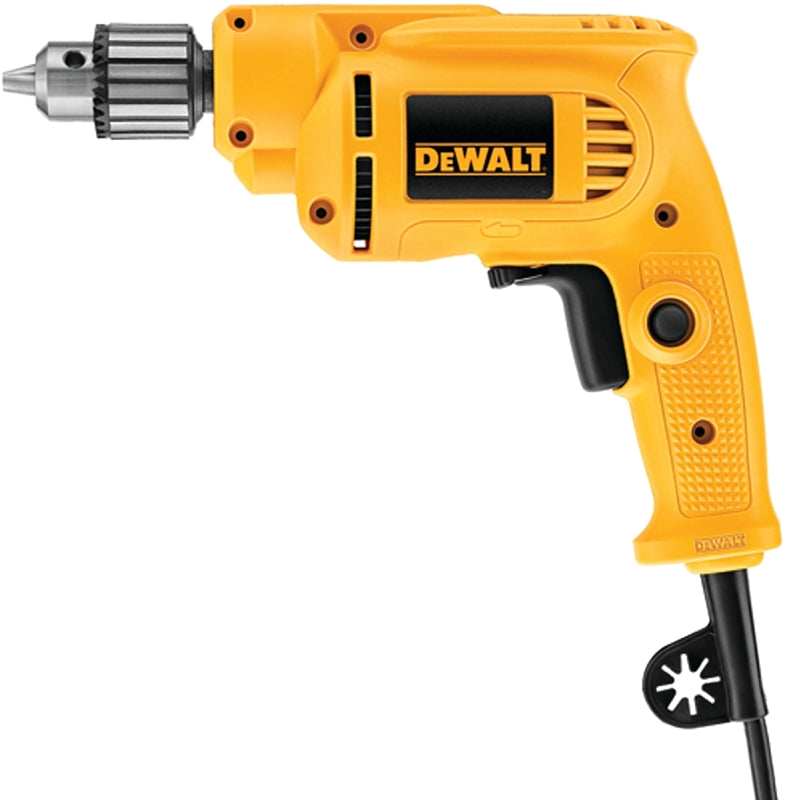 DEWALT DEWALT DWE1014 Electric Drill, 7 A, 3/8 in Chuck, Keyed Chuck, Includes: (1) Chuck Key with Holder