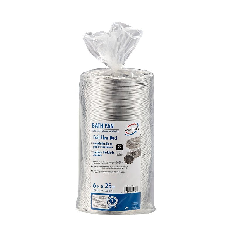 LAMBRO Lambro 416UL Air Connector, 25 ft L, Aluminum/Polyester PLUMBING, HEATING & VENTILATION LAMBRO