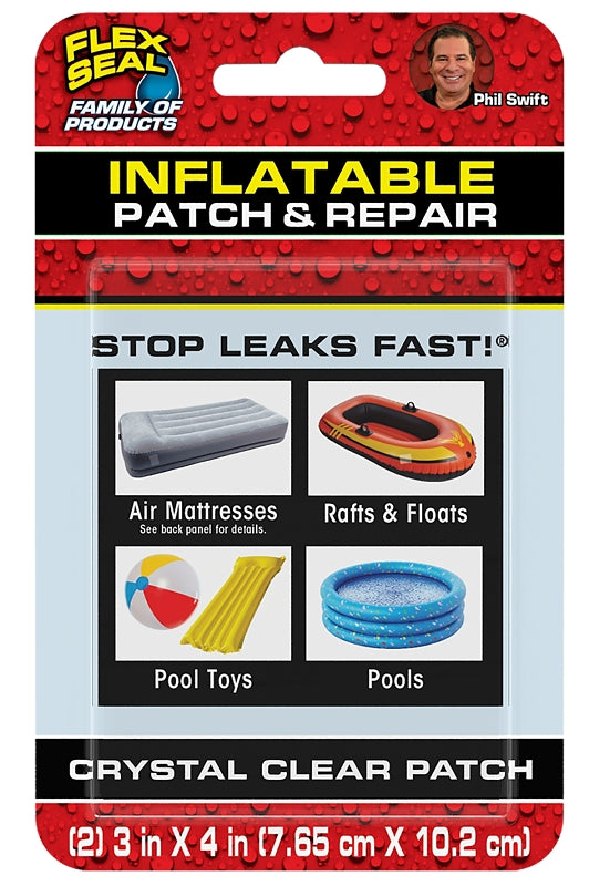FLEX SEAL Flex Seal KITPVC3X4 Inflatable Patch and Repair Kit, PVC, Clear OUTDOOR LIVING & POWER EQUIPMENT FLEX SEAL