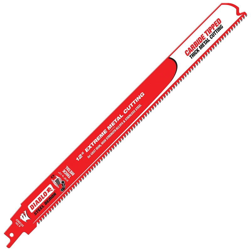 DIABLO Diablo DS1208CF Reciprocating Saw Blade, Applicable Materials: Cast Iron, Stainless Steel, 1 in W, 8 TPI, 72-Teeth TOOLS DIABLO