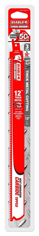 DIABLO Diablo DS1208CF3 Reciprocating Saw Blade, 12 in L, 8 TPI TOOLS DIABLO