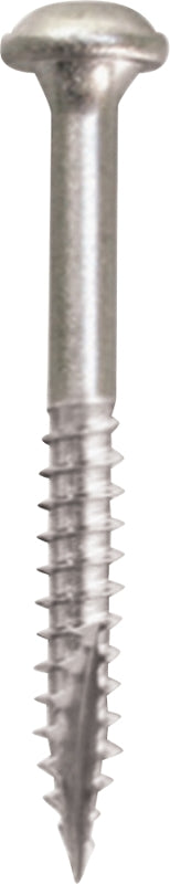 KREG Kreg SML-F125S5-100 Pocket-Hole Screw, #7 Thread, 1-1/4 in L, Fine Thread, Maxi-Loc Head, Square Drive, Sharp Point