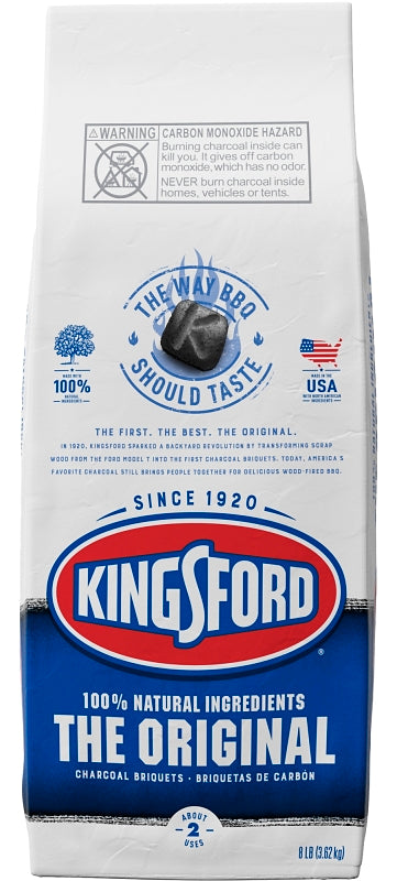 KINGSFORD Kingsford 32114 Charcoal Briquette, Original, 8 lb Bag OUTDOOR LIVING & POWER EQUIPMENT KINGSFORD