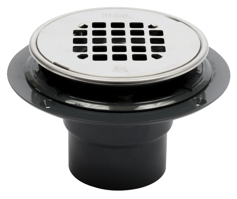 OATEY Oatey 42261 Shower Drain, ABS, Black, Specifications: Snap-In Cover Design, Solvent Weld Connection PLUMBING, HEATING & VENTILATION OATEY