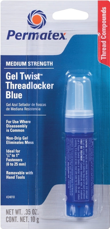 PERMATEX Permatex 24010 Threadlocker, Gel, Mild, Blue, 10 g AUTOMOTIVE PERMATEX