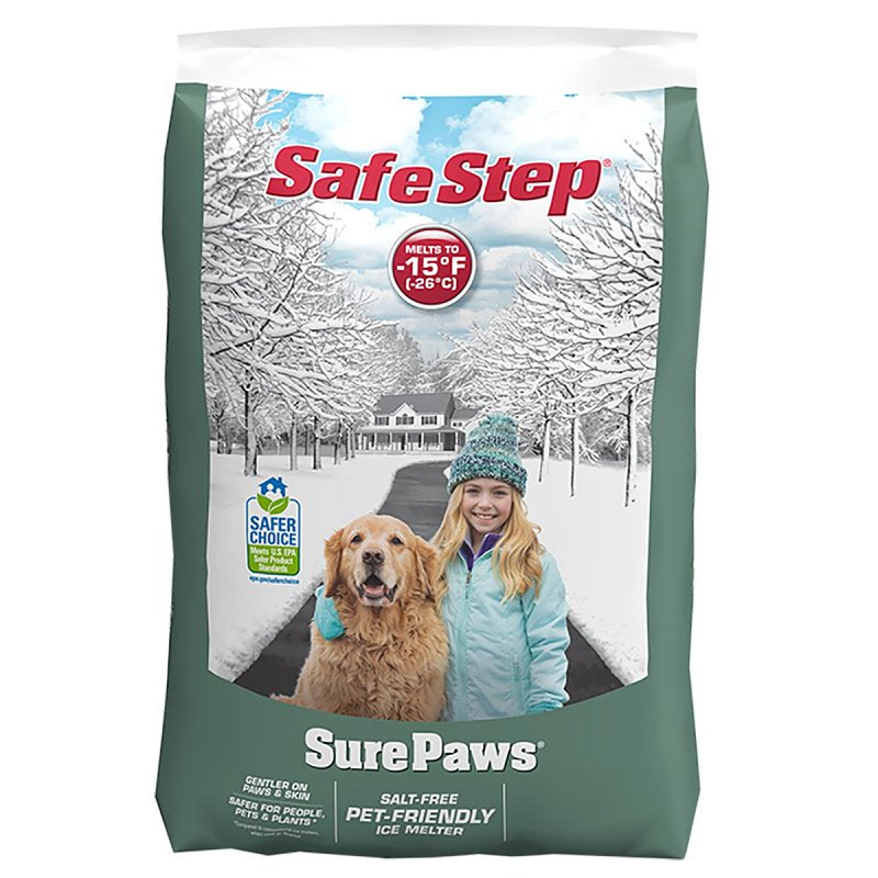 SAFE STEP Safe Step Sure Paws 56720 Ice Melter, Crystal, White, Odorless, 20 lb Bag