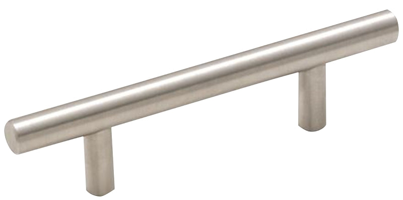 AMEROCK Amerock Bar Pulls Series BP19010CSG9 Cabinet Pull, 5-3/8 in L Handle, 1-3/8 in Projection, Carbon Steel, Sterling Nickel