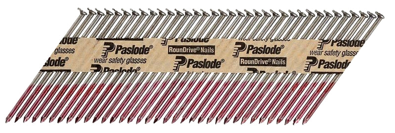 PASLODE Paslode 650836 Framing Nail, 3 in L, 11 ga Gauge, Steel, Bright, Full-Round Head, Smooth Shank